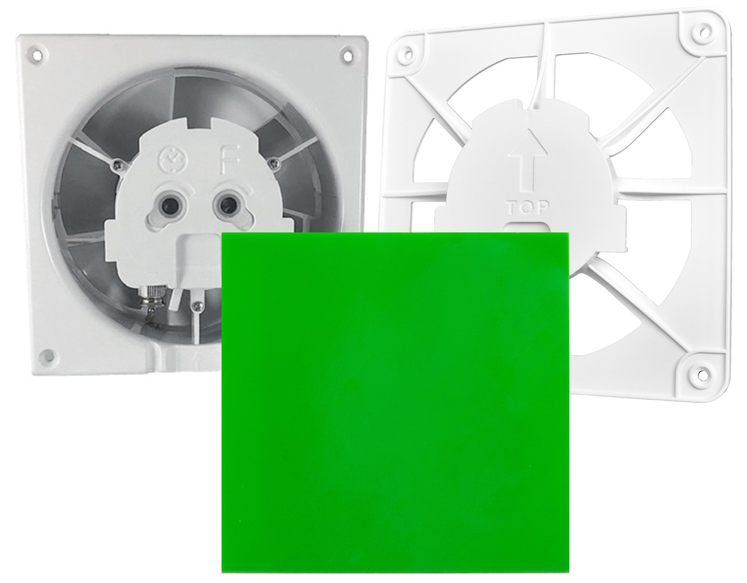 AirRoxy dRim 100 DTS BB (01-063) + 100/125 Grill (02-300) + dRim Plexi зелений (01-167)