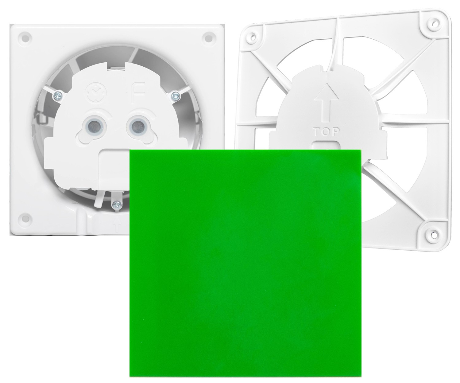 AirRoxy dRim 100 HS BB (01-064) + 100/125 Grill (02-300) + dRim Plexi зеленый (01-167)