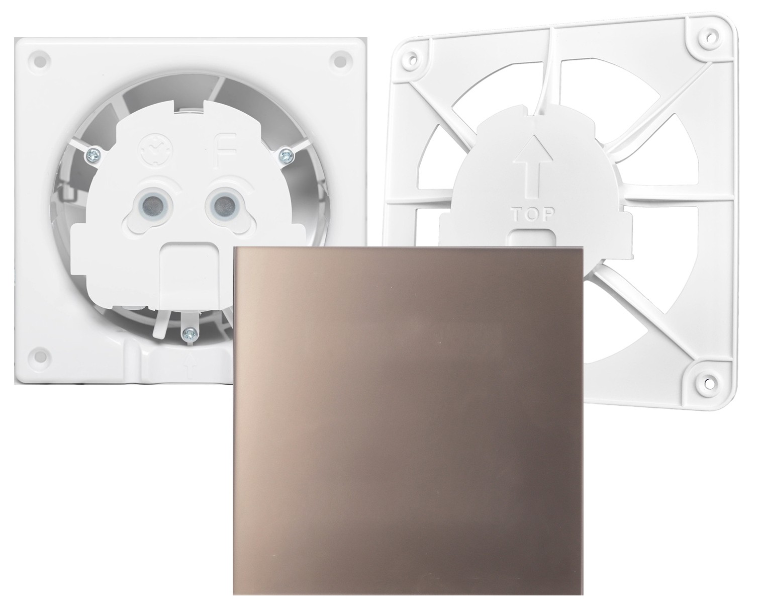 AirRoxy dRim 100 HS BB (01-064) + 100/125 Grill (02-300) + dRim Glass золотистий (01-176)