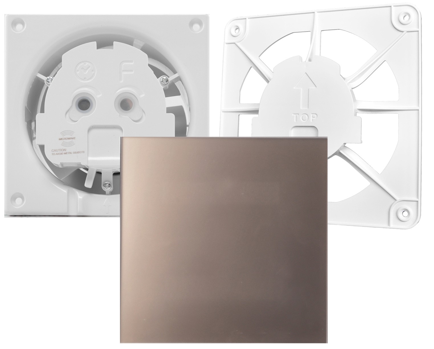 AirRoxy dRim 100 RMS BB (01-065) + 100/125 Grill (02-300) + dRim Glass золотистий (01-176)