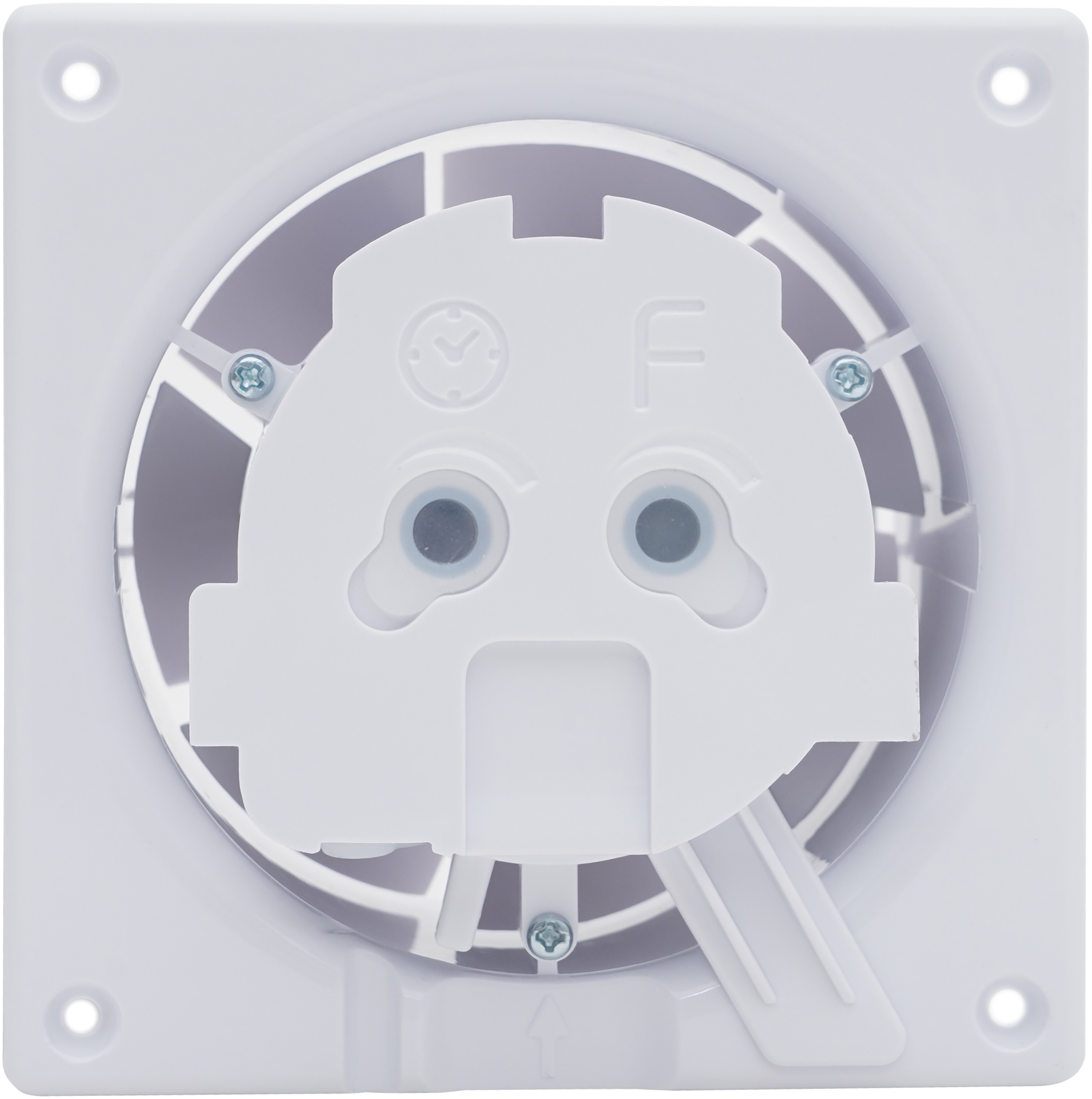 Вытяжной вентилятор AirRoxy dRim 125 S BB (01-066) + 100/125 Grill (02-300) + dRim Glass черно-золотистый мрамор (01-186) цена 2711 грн - фотография 2
