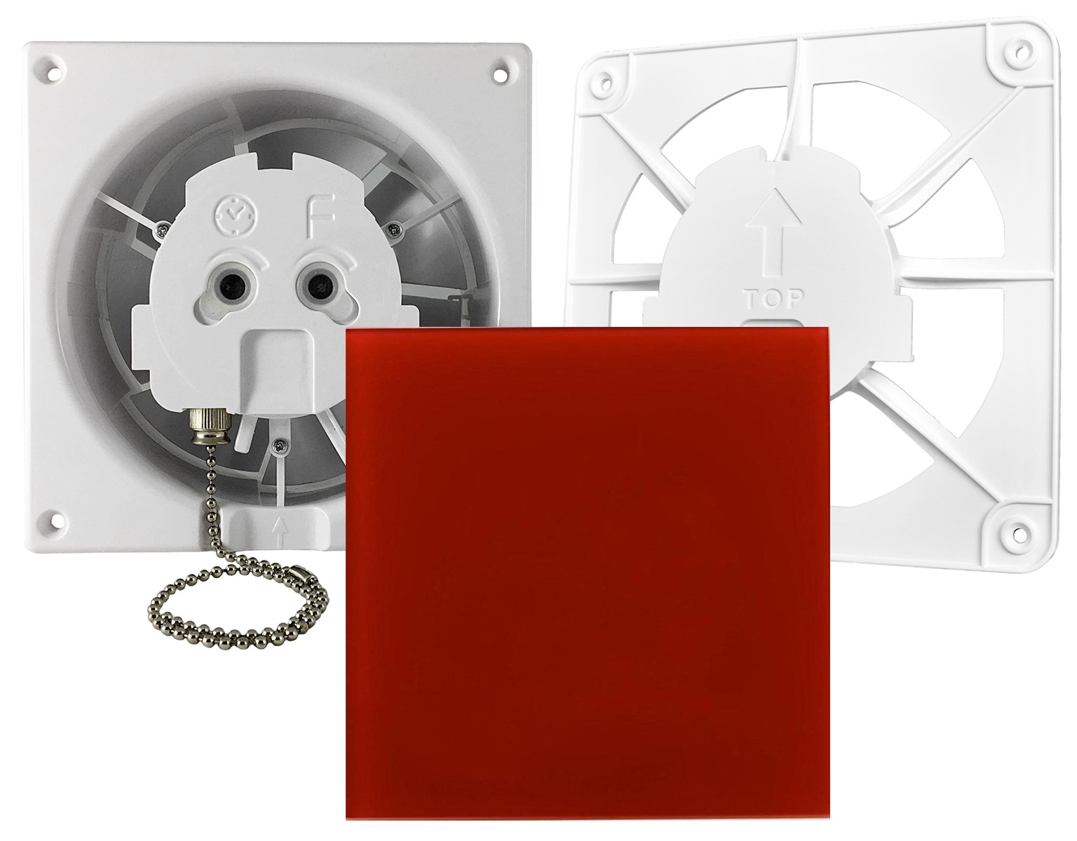 AirRoxy dRim 125 PS BB (01-067) + 100/125 Grill (02-300) + dRim Plexi красный (01-163)