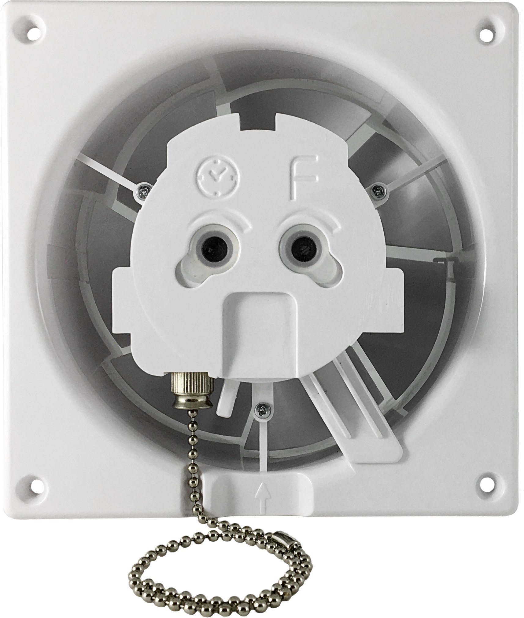Вытяжной вентилятор AirRoxy dRim 125 PS BB (01-067) + 100/125 Grill (02-300) + dRim Glass белый матовый (01-171) цена 2923 грн - фотография 2