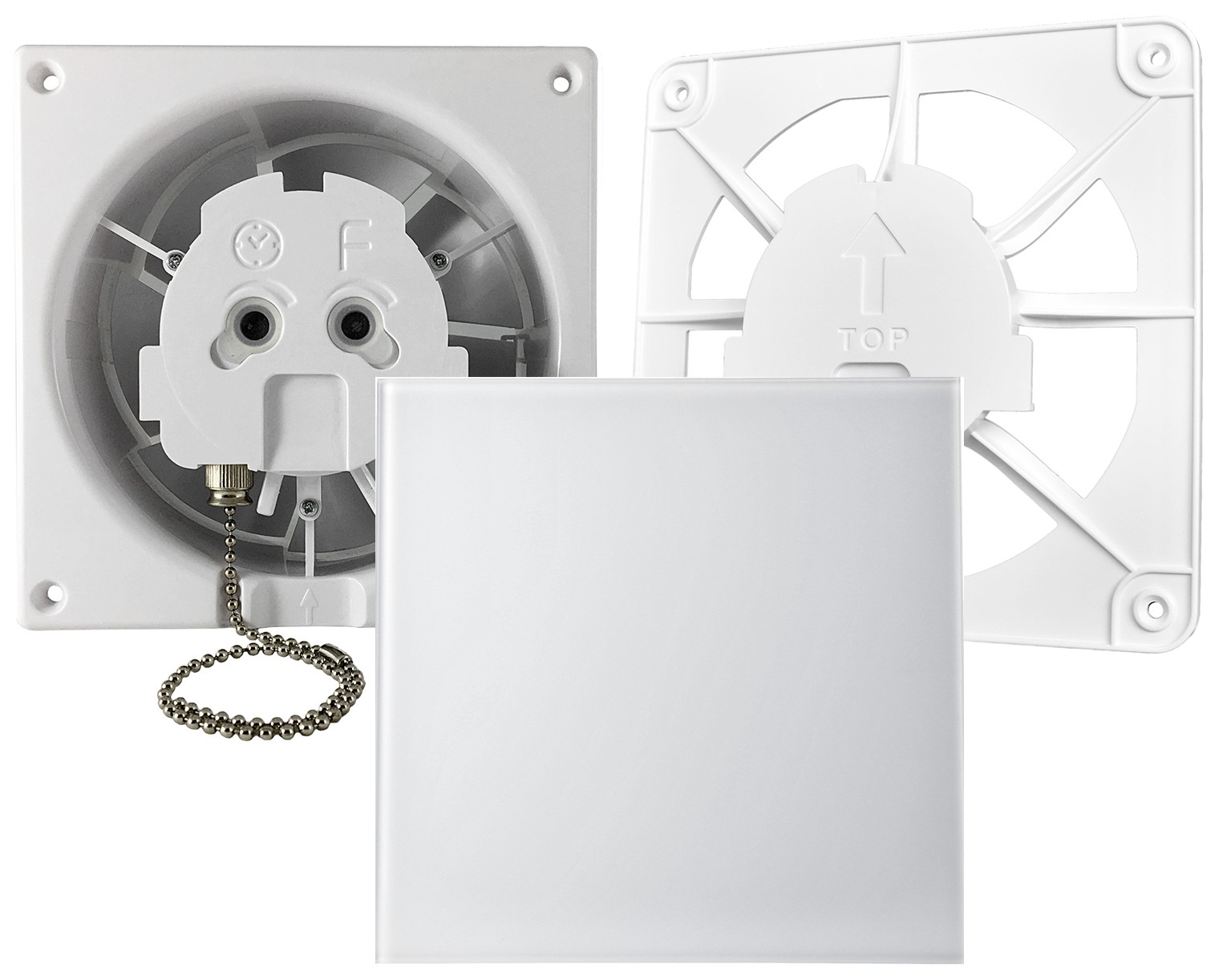 AirRoxy dRim 125 PS BB (01-067) + 100/125 Grill (02-300) + dRim Plexi белый глянец (01-183)