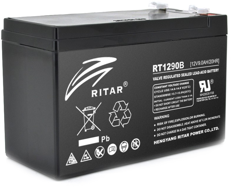 Акумулятор Ritar RT1290B, Black Case, 12V 9.0Ah