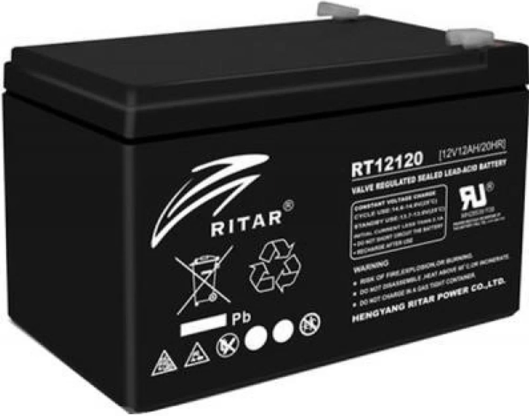 Ritar RT12120B, AGM, Black Case, 12V 12.0Ah