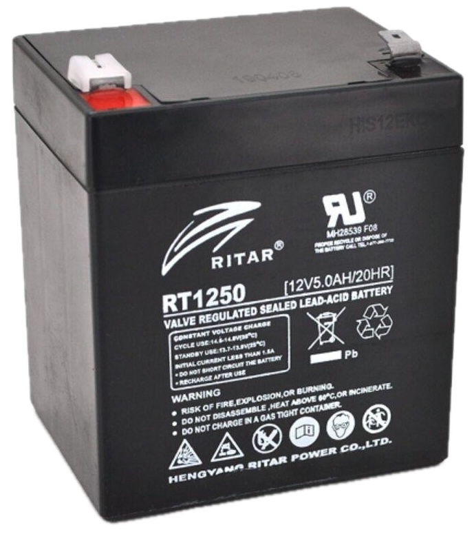 Акумулятор Ritar RT1250B, Black Case, 12V 5.0Ah в інтернет-магазині, головне фото