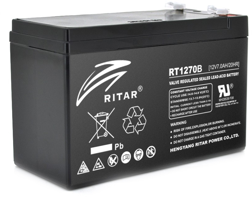 Акумулятор Ritar RT1270B, Black Case, 12V 7.0Ah