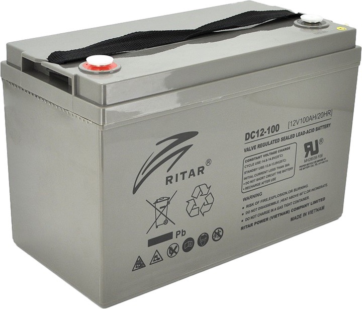 Акумуляторна батарея Ritar DC12-100, Gray Case, 12V 100Ah