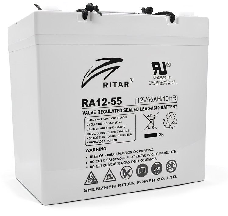 Акумулятор Ritar RA12-55, Gray Case, 12V 55.0Ah