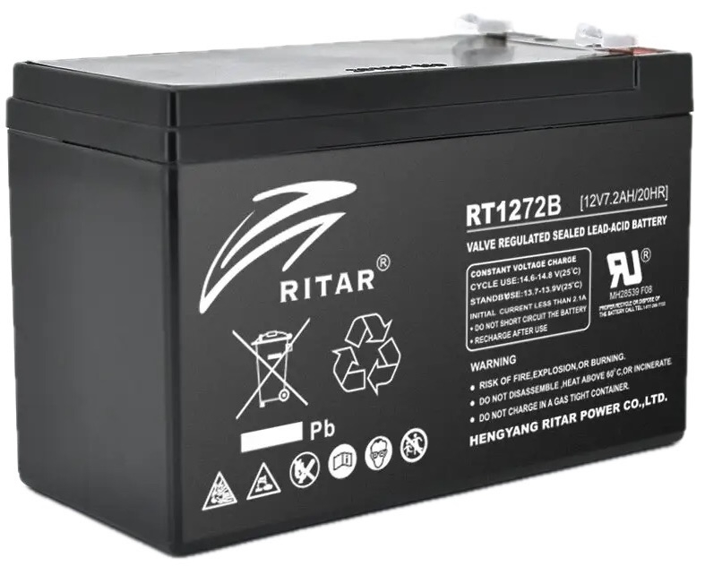 Ritar RT1272B, Black Case, 12V 7.2Ah