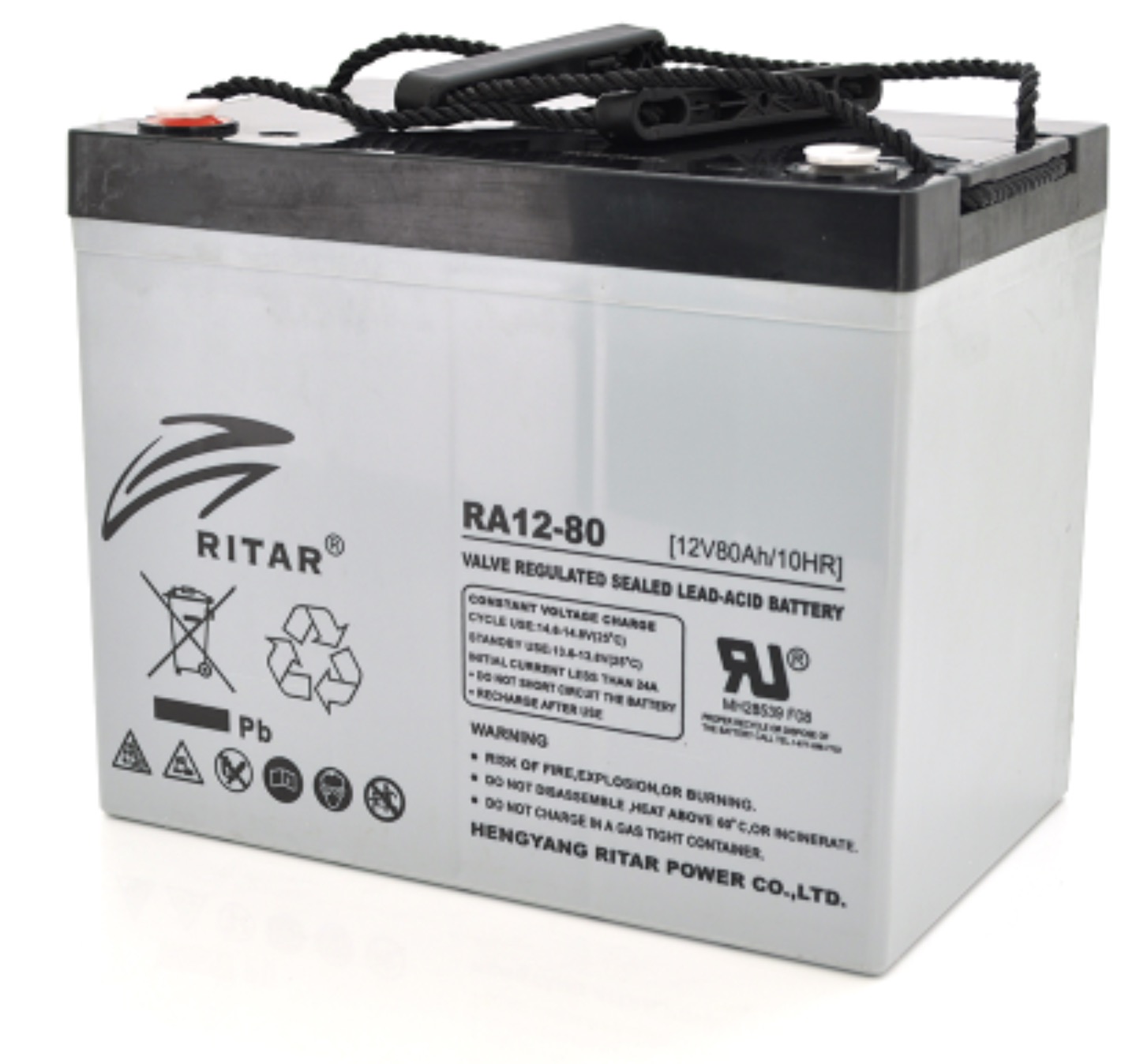 Ritar RA12-80, Gray Case, 12V 80Ah