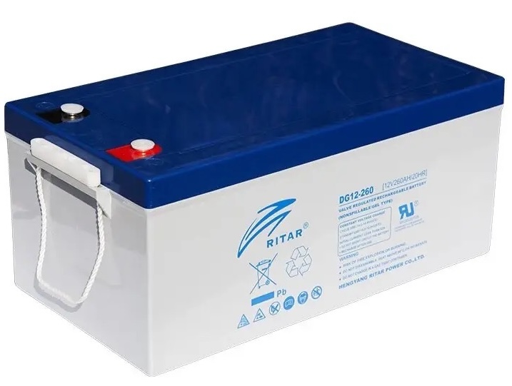 Ritar DG12-260, Gray Case, 12V 260Ah