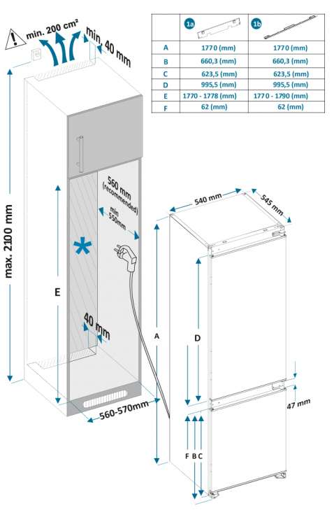 Ventolux BRF 177-251LF Габаритные размеры