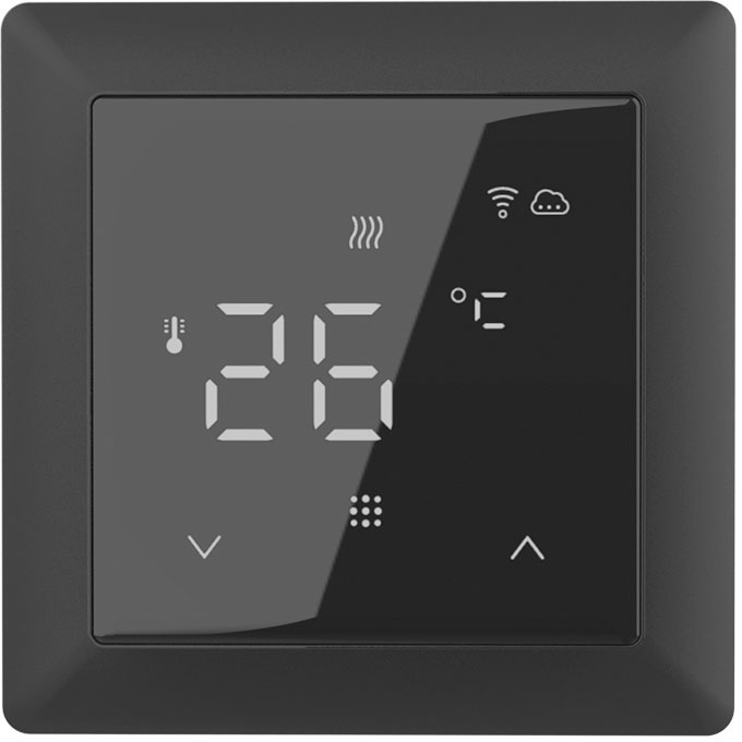 Терморегулятор черного цвета для теплого пола In-Therm PWT 511 Black