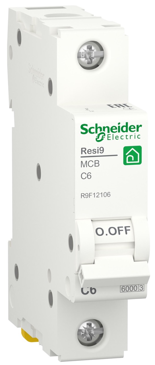 Автоматический выключатель Schneider Electric RESI9 6А, 1P, С, 6кА (R9F12106) в интернет-магазине, главное фото