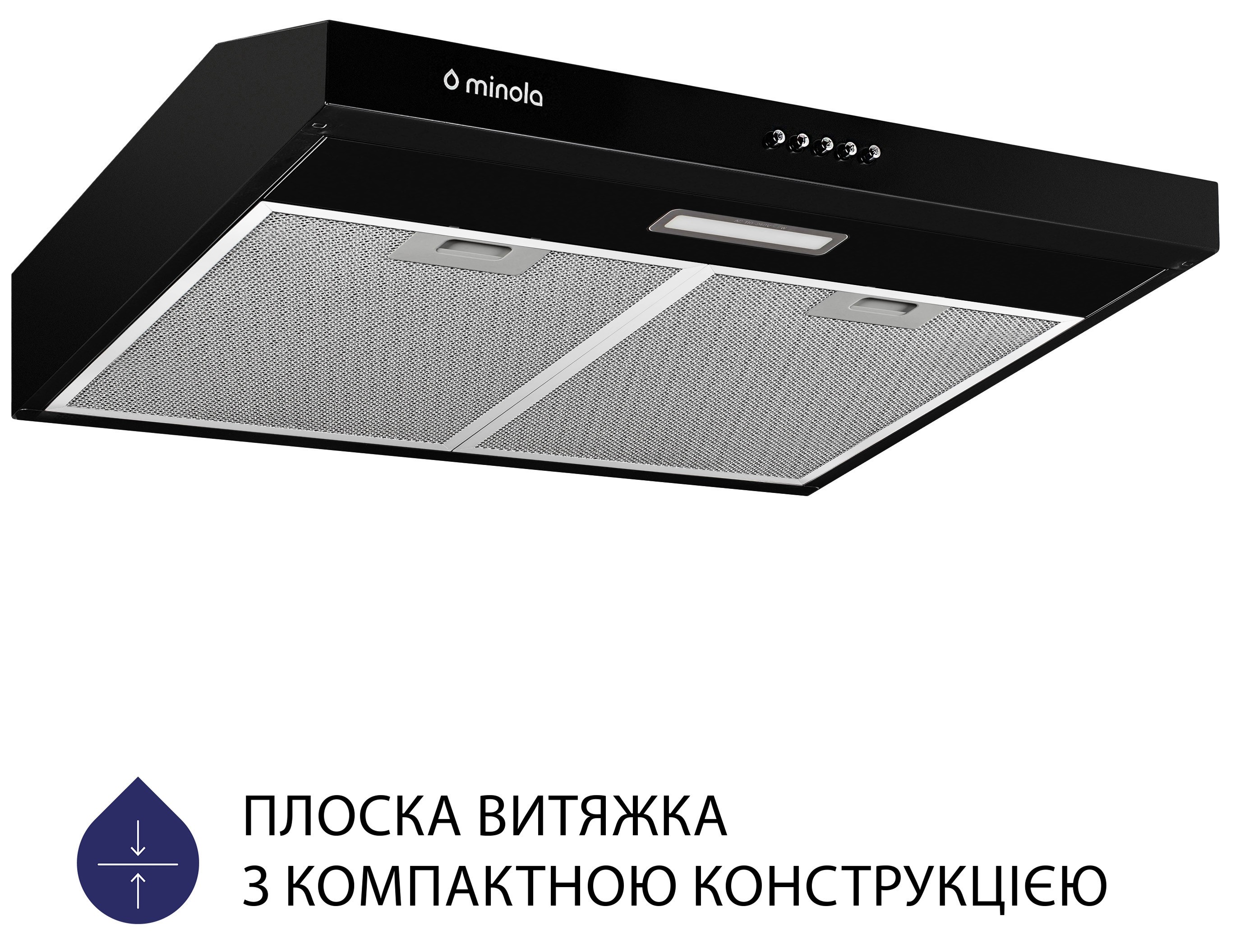 Вытяжка кухонная Minola HPL 604 BL цена 2020 грн - фотография 2