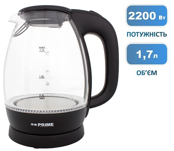 Електрочайник Prime Technics PKG 1701 B ціна 678 грн - фотографія 2