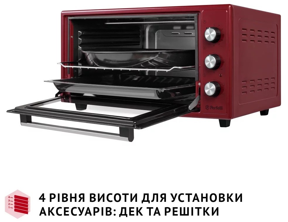 Електрична піч Perfelli Trimo 48 Red відгуки - зображення 5