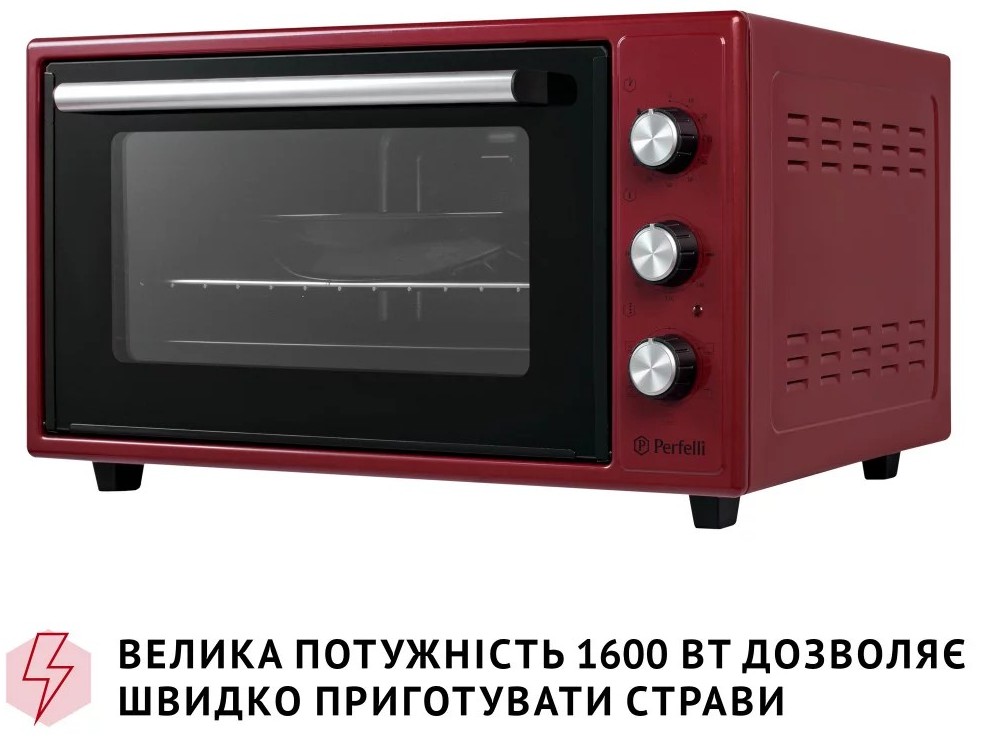 Электрическая печь Perfelli Trimo 48 Red цена 4599 грн - фотография 2