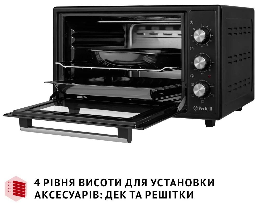 Електрична піч Perfelli Trimo 37 Black характеристики - фотографія 7