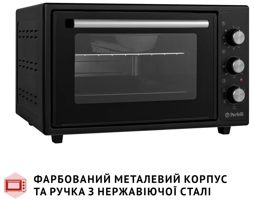 Электрическая печь Perfelli Trimo 37 Black цена 3949 грн - фотография 2