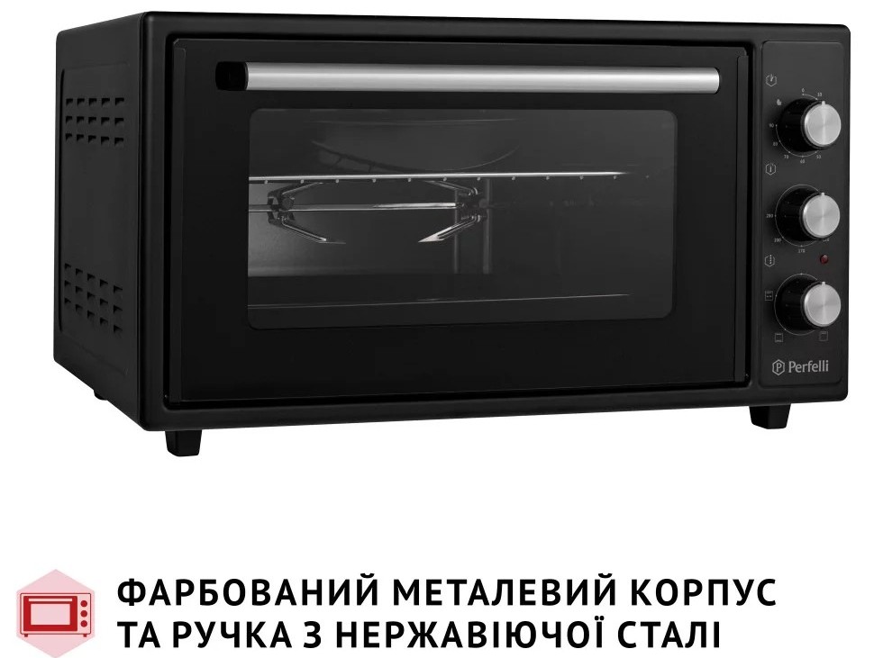 Электрическая печь Perfelli Mirage 48 Black цена 4099 грн - фотография 2