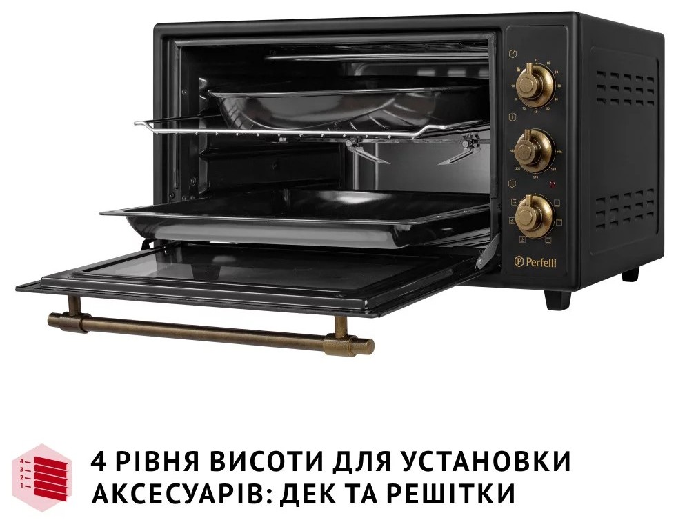 Електрична піч Perfelli Laggio 48 Black Retro відгуки - зображення 5