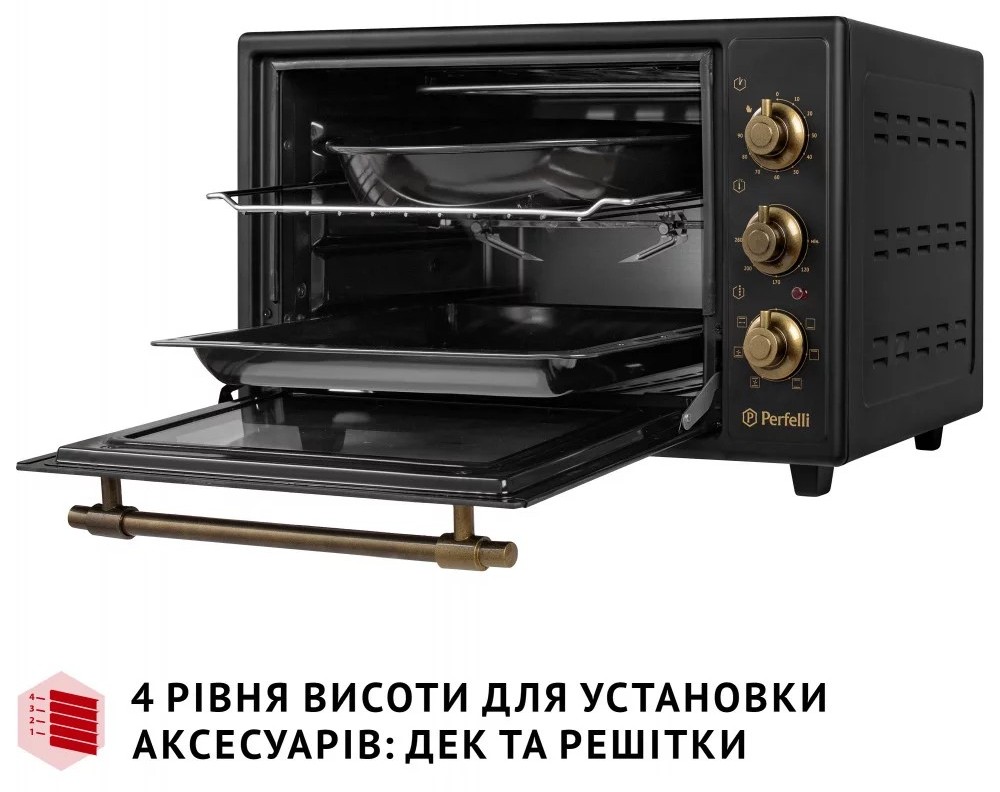 Електрична піч Perfelli Laggio 37 Black Retro відгуки - зображення 5