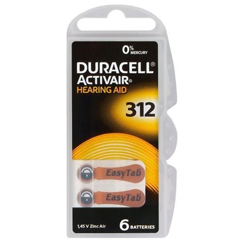 Батарейка Duracell Activair 312 BL 6 шт (для слуховых аппаратов) в интернет-магазине, главное фото