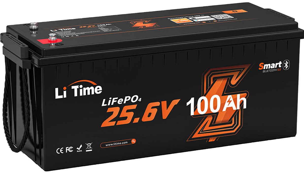 LiTime LiFePO4 24V 100Ah Bluetooth