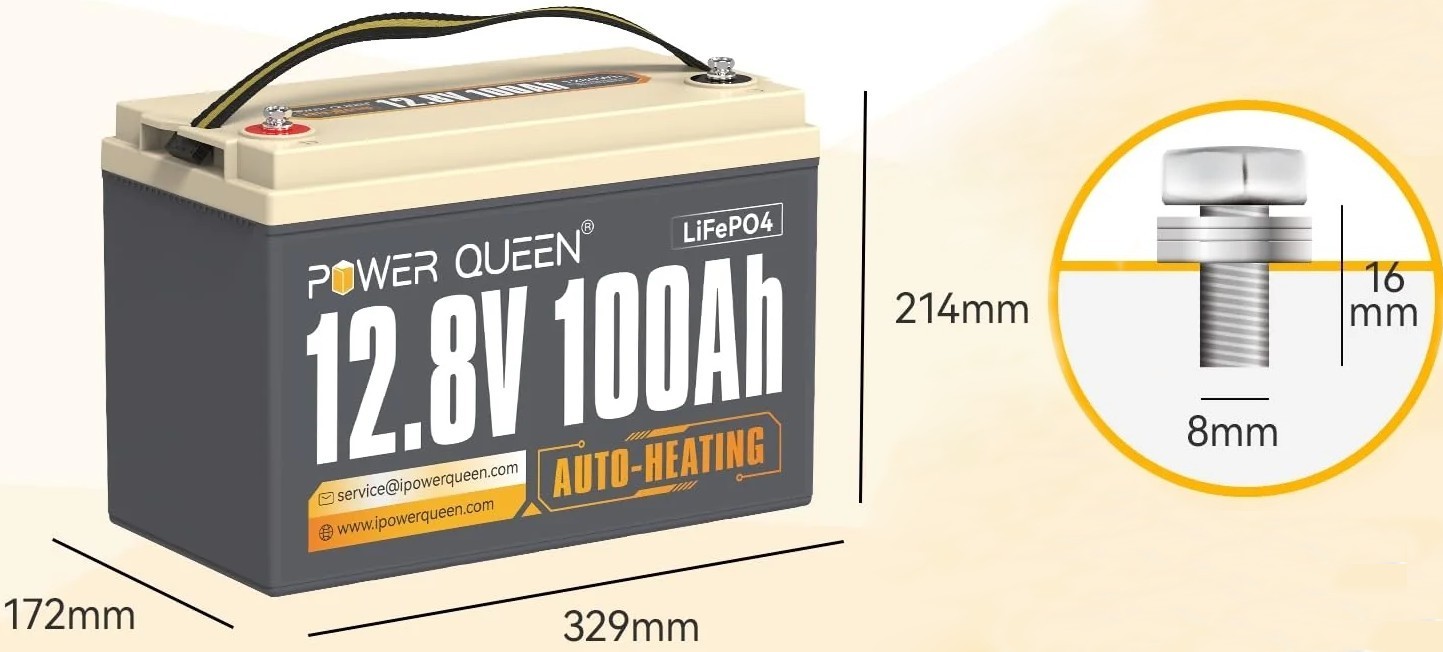 в продажу Акумулятор Power Queen LiFePO4 12V 100Ah - фото 3