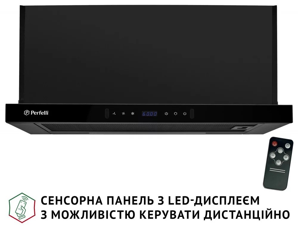 Кухонна витяжка Perfelli Iseo 6PSF Nero ціна 10999 грн - фотографія 2