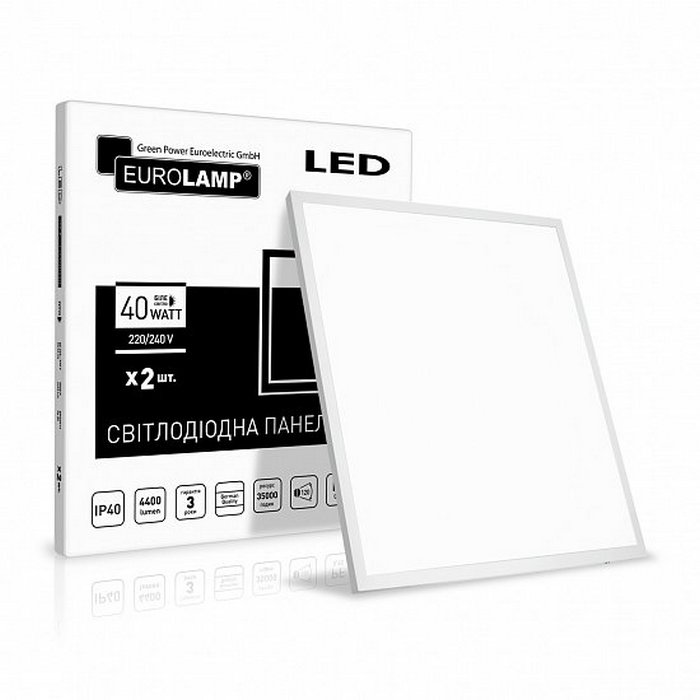 Світильник Eurolamp LED 60*60 40W 5000K 2в1 ціна 4330 грн - фотографія 2