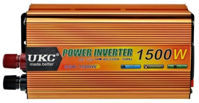 Інвертор напруги UKC YT-1500W-CI12V, 900W, 12/220V