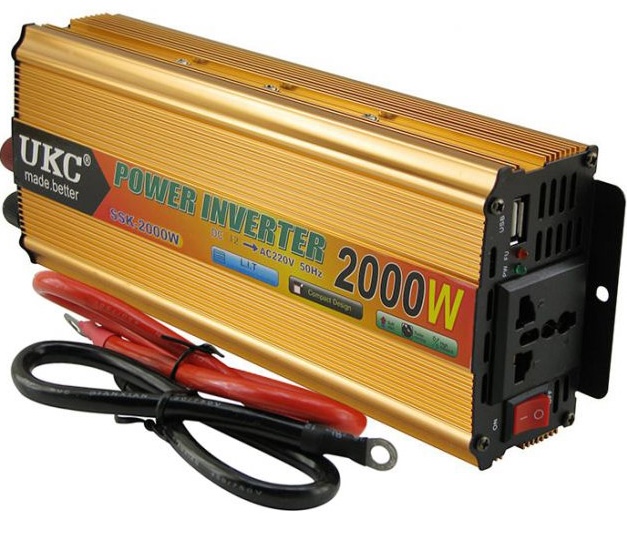 Інвертор напруги UKC YT-2000W-CI12V, 1200W, 12/220V