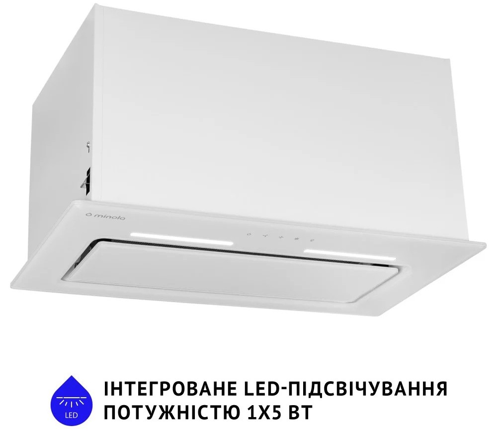 в продаже Кухонная вытяжка Minola HBI 6873 WH GLASS 1200 LED Line - фото 3