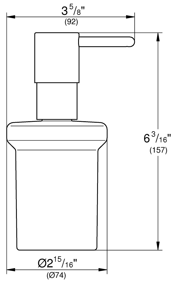 Grohe QuickFix Start 41188DC0 Габаритні розміри