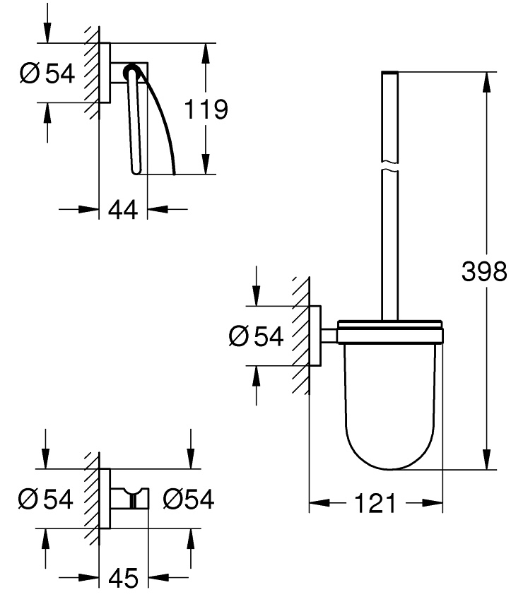 Grohe QuickFix Start 41204DC0 Габаритные размеры