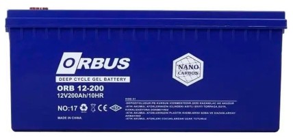 Акумулятор Orbus CG12200 Gel 12V 200Ah Black Q1/24 ціна 22800 грн - фотографія 2