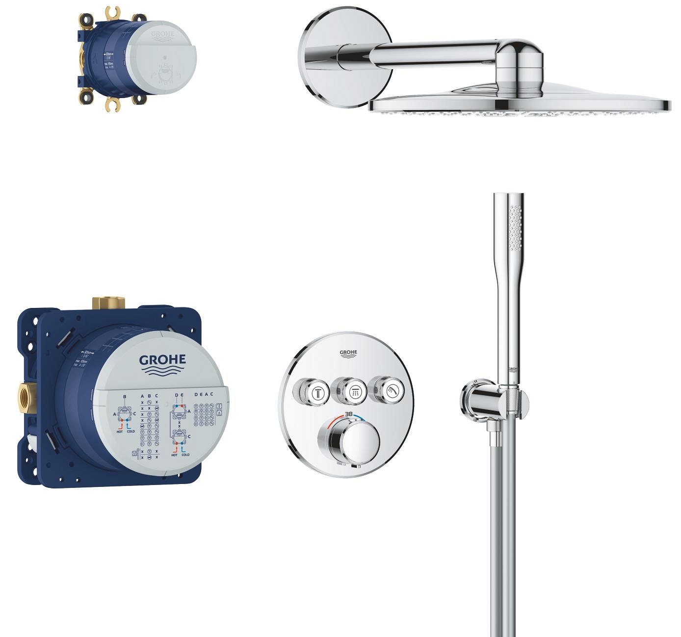 Душевая система скрытого монтажа Grohe QuickFix Precision SmartControl 34874000 цена 36699 грн - фотография 2