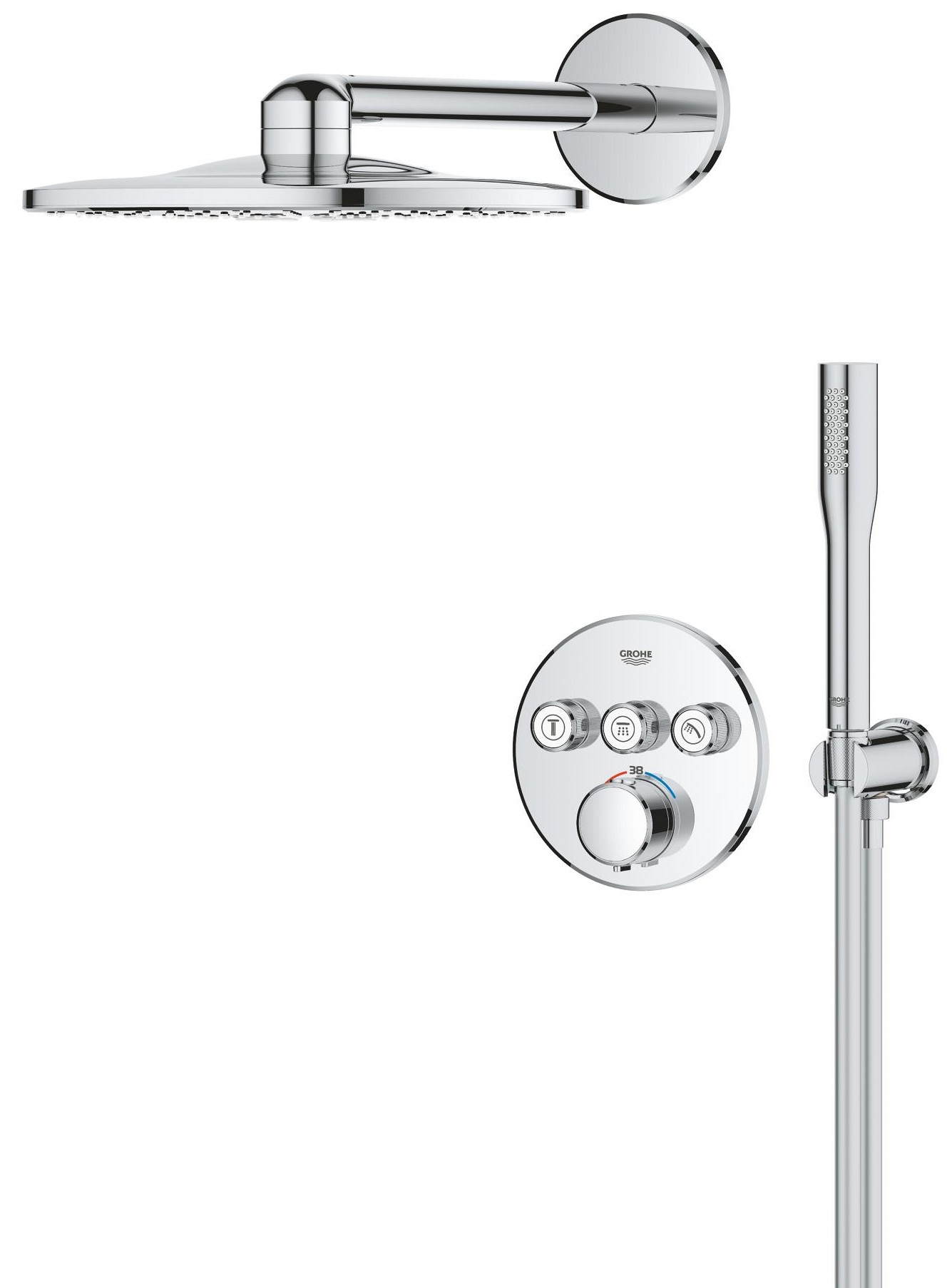 в продажу Душова система прихованого монтажу Grohe QuickFix Precision SmartControl 34874000 - фото 3