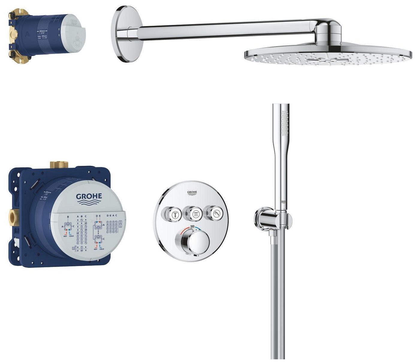 Душова система прихованого монтажу Grohe QuickFix Precision SmartControl 34874000 в інтернет-магазині, головне фото