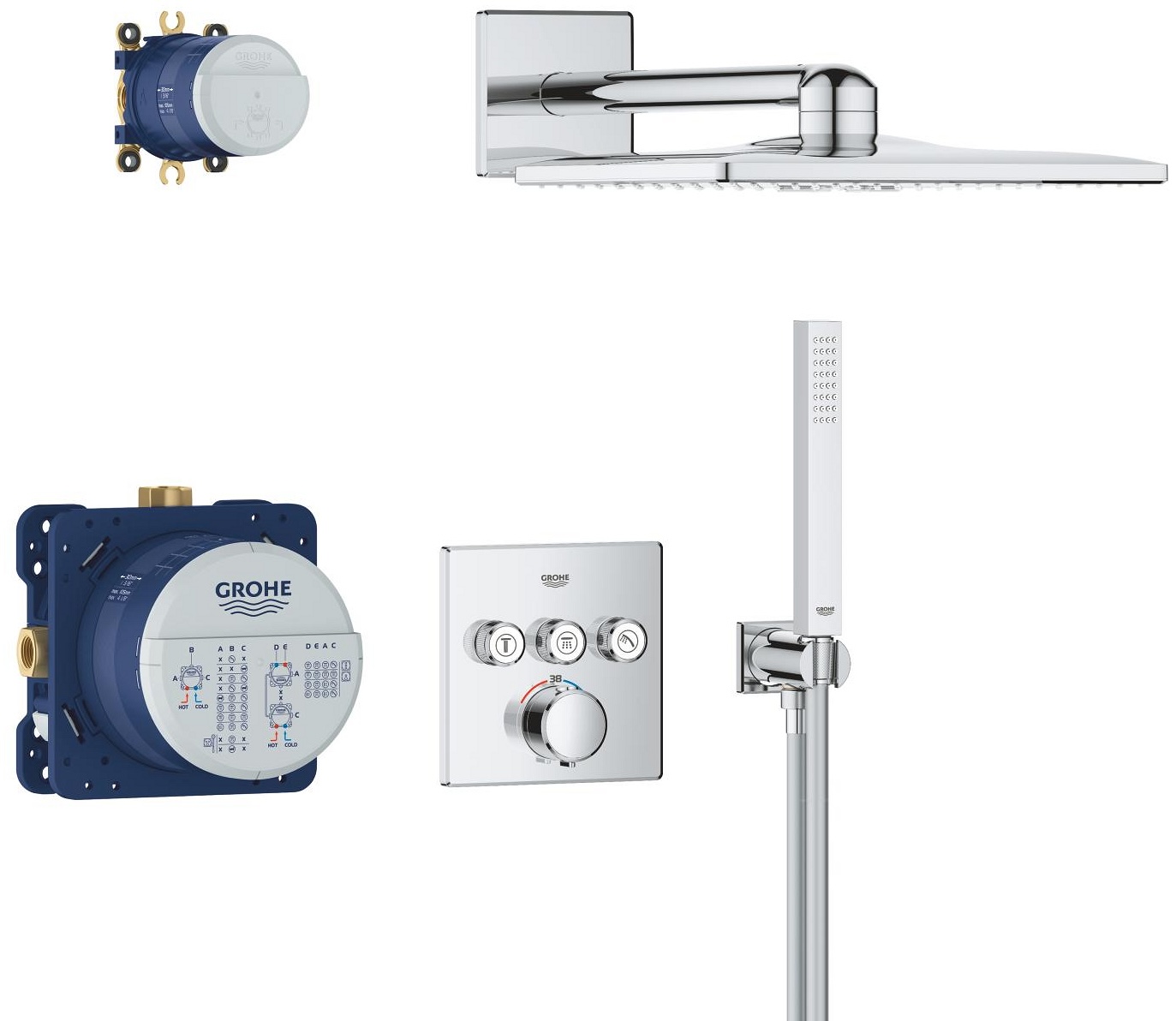 Душова система прихованого монтажу Grohe QuickFix Precision SmartControl 34875000 ціна 36699 грн - фотографія 2