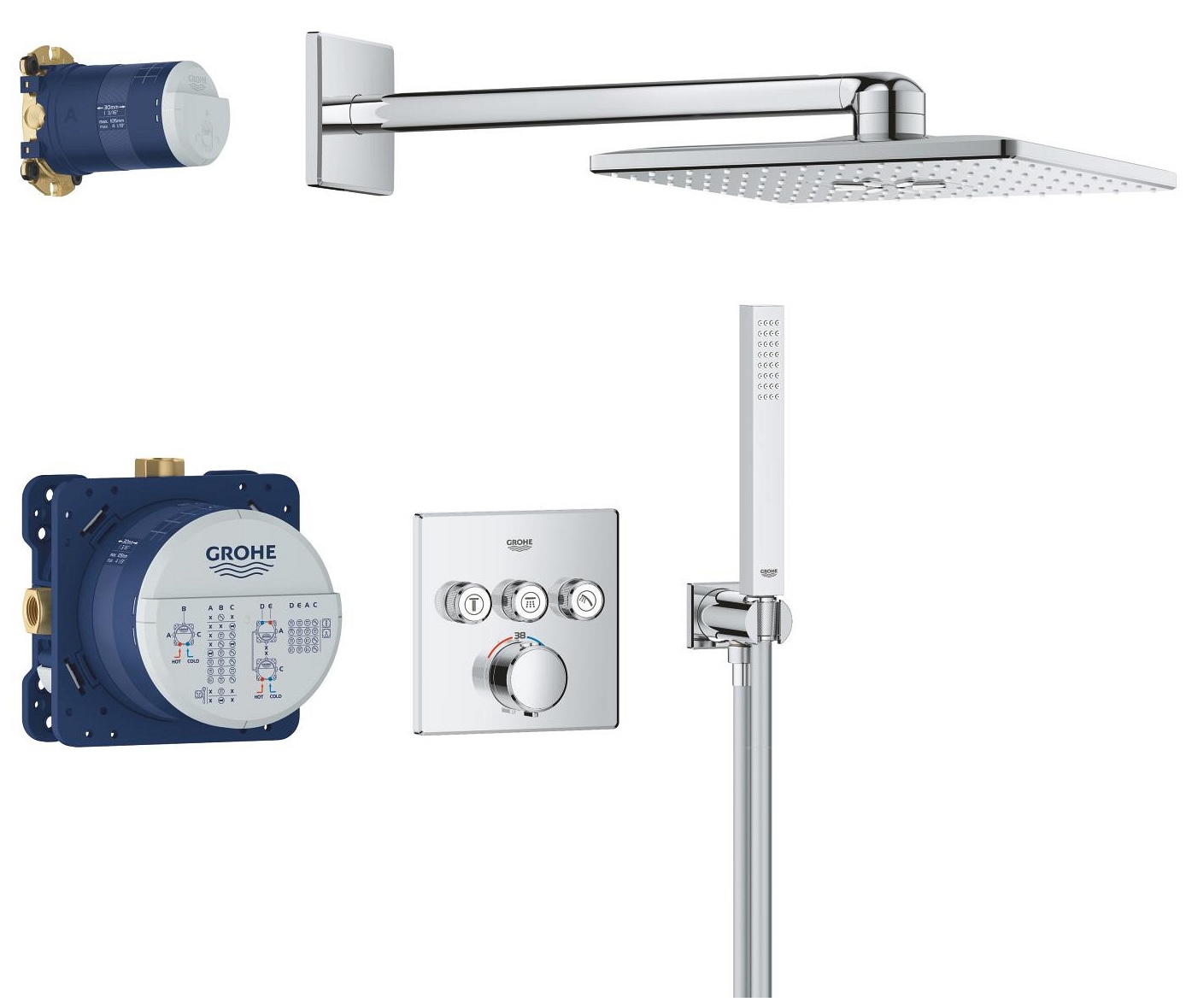 Душова система прихованого монтажу Grohe QuickFix Precision SmartControl 34875000 в інтернет-магазині, головне фото