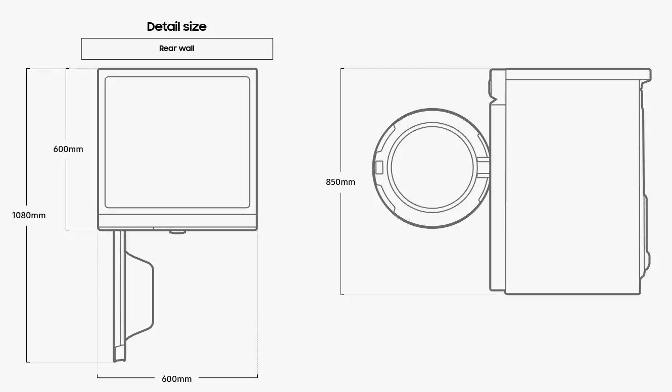 в наличии Стиральная+сушильная машина Samsung Bespoke WW11B1704CGEUA+DV90BB5245AEUA в магазине - фото 22