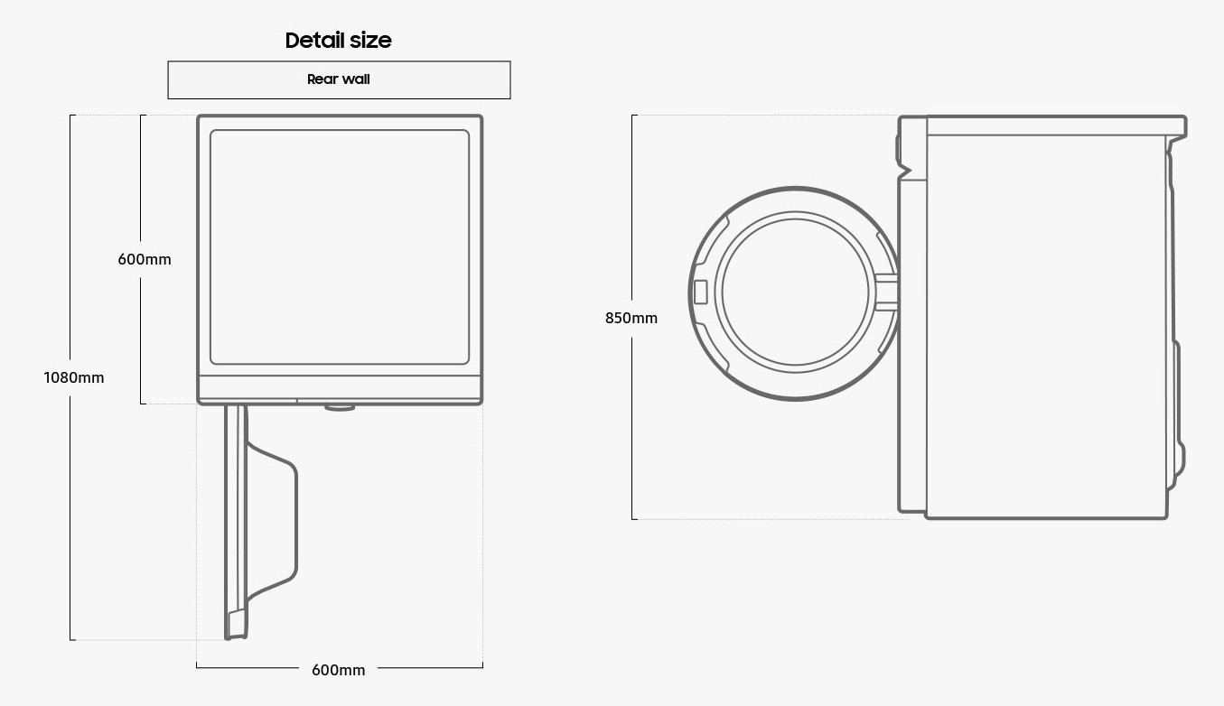 фото продукта Samsung Bespoke WW11B1704CGEUA+DV90BB7445GEUA - 24