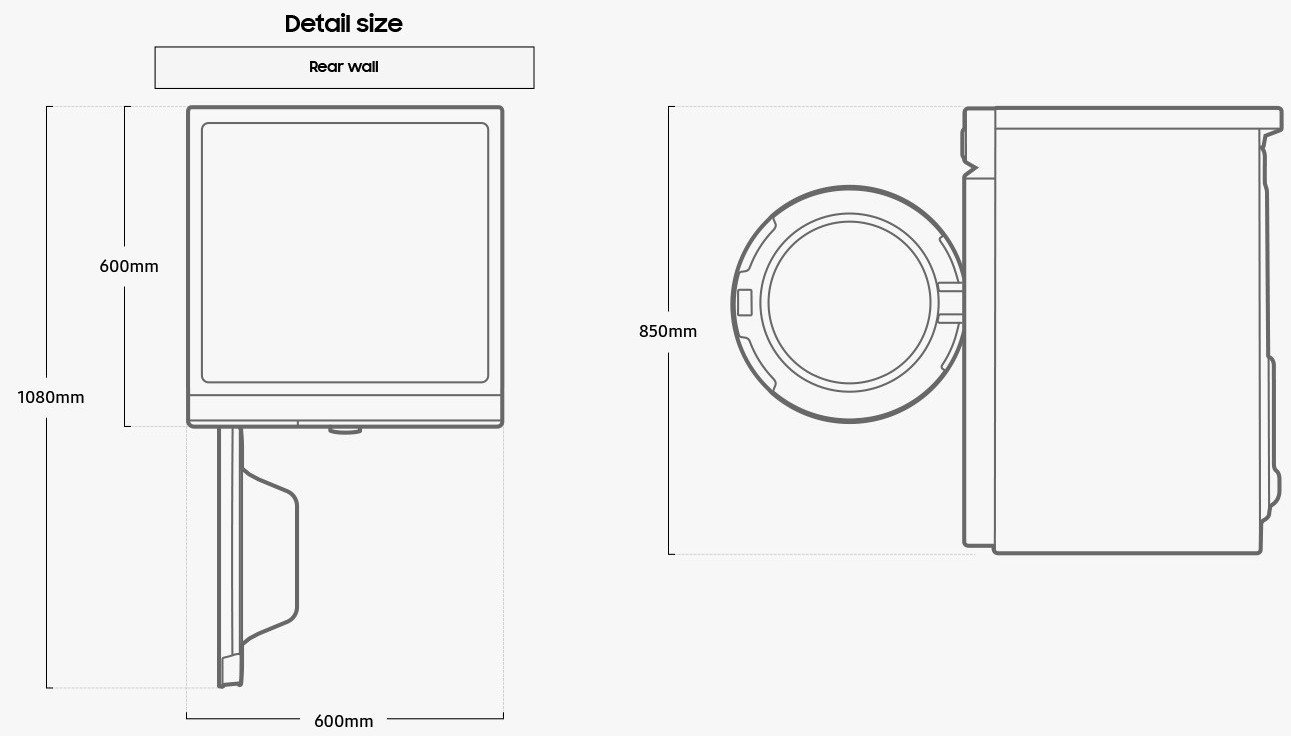 Samsung Bespoke WW11B1944AGBUA+DV90BB5245ABUA на сайте - фото 20