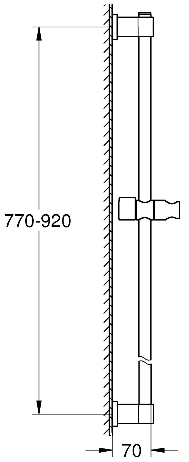 Grohe QuickFix Vitalio Universal 269612431 Габаритні розміри