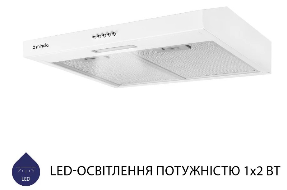 Кухонная вытяжка Minola HPL 504 WH цена 2499 грн - фотография 2